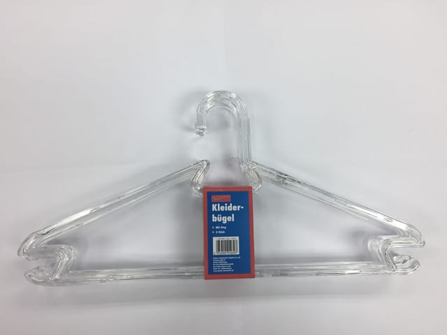 Kleiderbügel mit Steg 5er Pack transparent - Trendline