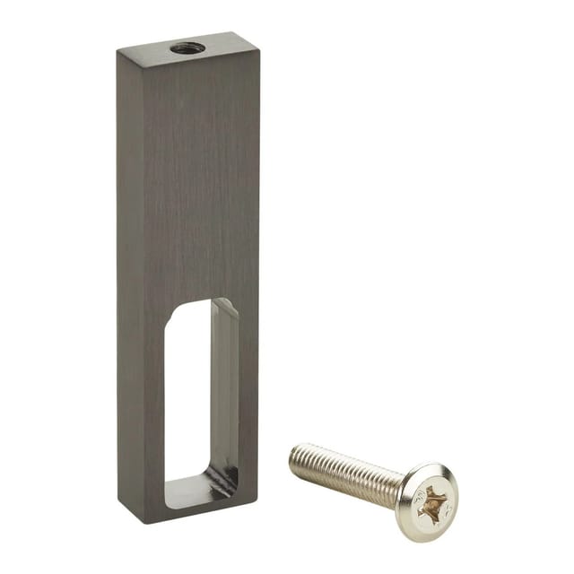 So-tech - sotech Designer Schrankrohr nano Alu Kleiderstange & optionales Zubehör - Mittelträger Unterbaumontage, 75x20x10 mm, Titanoptik