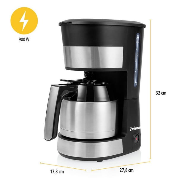 Tristar - Thermoskanne cm 1283 900w doppelte isolierkanne 1l