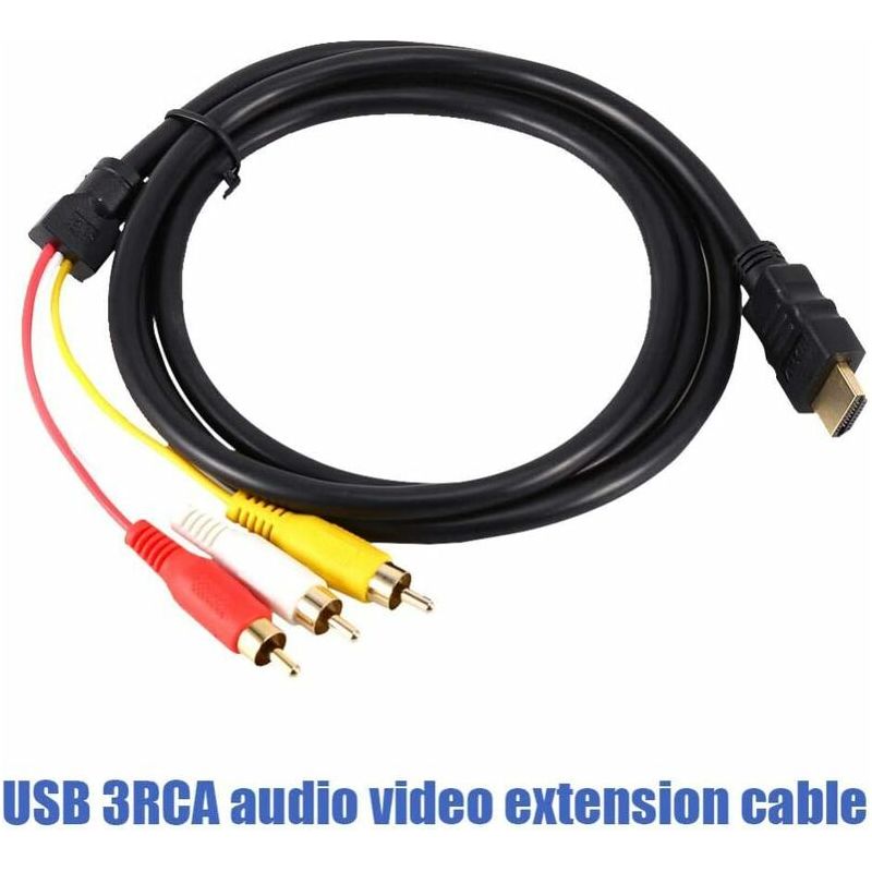 Hdmi-auf-cinch-kabel – 1,5 M (5 Fuß) Hd 1080p Hdmi-stecker Auf 3 Cinch Av-audio-video-konverterkabel-adapter