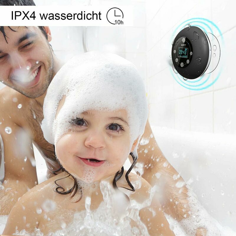 Vurahome – Bluetooth 5.0 Duschradio, Wasserdichter, Kabelloser Badezimmerlautsprecher