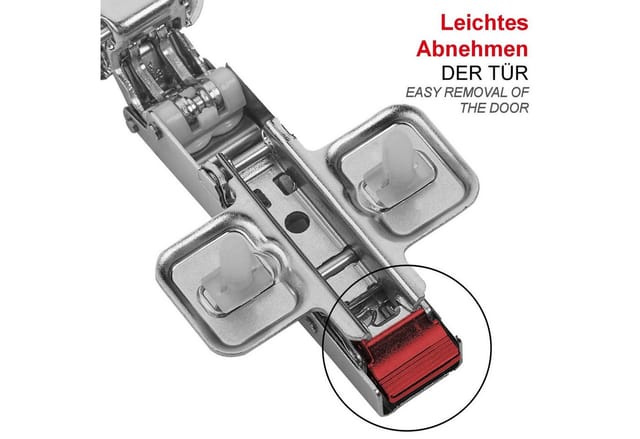 Blum - Topfband Schrankscharnier 110° 71B3580 Eckanschlag SoftClose 3D-Verstellung, inkl. Montageplatte 174E6100 - 1er Set