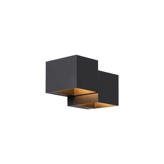 Moderne Wandleuchte schwarz 2-flammig - Transfer Double