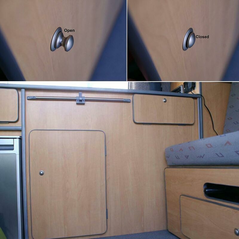 Vurahome – 20-mm-druckknopf-schrankschloss, Schlüsselloser Riegel, 5 Stück, Schranktürknopf-möbelschloss Für Wohnmobil, Wohnwagen, Schublade, Camper (weiß)