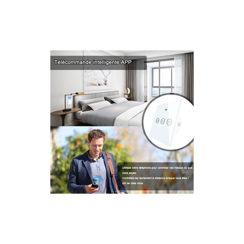 Intelligenter Rollladenschalter, Kompatibel Mit Alexa/google Home/smart Life, Sprachsteuerung (neutralleiter Erforderlich), 4er-pack