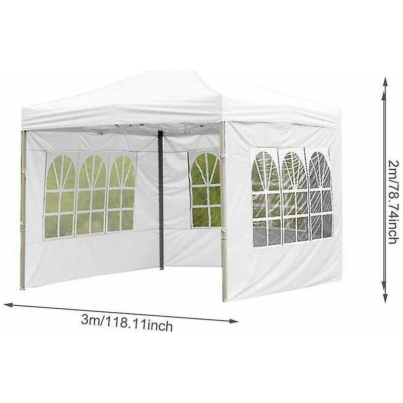 3x2 M Gartenpavillon Aus Wasserdichtem 210d Oxford-gewebe – Einfacher Aufbau – Schutz Vor Sonne Und Regen – Für Veranstaltungen Im Freien