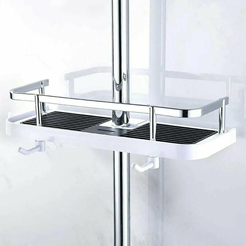 Prateleira De Chuveiro Ajustável Montada Na Parede, Cesta De Armazenamento Da Cozinha Do Banheiro Montada Na Mangueira, Caixa De Chuveiro De Metal À Prova De Ferrugem, Cômoda Conveniente Montada Na Pa