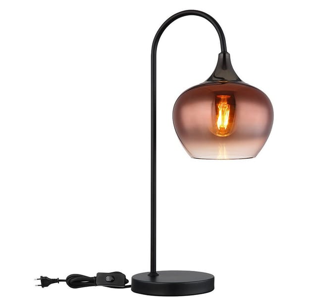 Globo - tischlampe - MAXY - rot - glas - buntglaslampe - E27 -