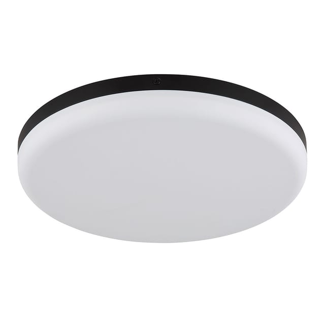 Globo - Deckenleuchte Deckenlampe Wohnzimmerleuchte led schwarz matt opal rund d 30 cm