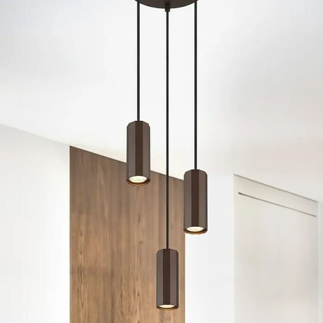 Pendellampe Hängelampe Esszimmerlampe 3 flammig Wohnzimmerleuchte bronze h 120cm