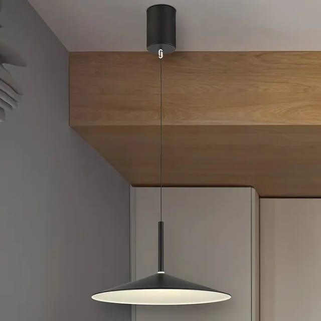Led Pendelleuchte Hängelampe Höhenverstellbar Esszimmerleuchte hängend schwarz, Metall Acryl, 18W 980Lm neutralweiß, DxH 47,5x80-150 cm