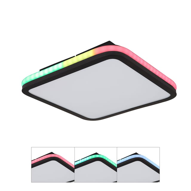 Deckenleuchte Deckenlampe Fernbedienung led Dimmbar rgb Farbwechsler Schwarz