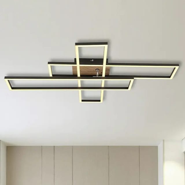 Globo - Deckenleuchte led Wohnzimmerlampe Deckenlampe beweglich Holzoptik L80 cm