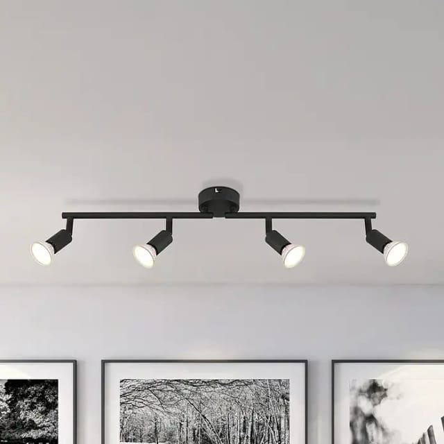 Deckenstrahler Spotleuchte Deckenlampe beweglich Wohnzimmerlampe schwarz l 60 cm