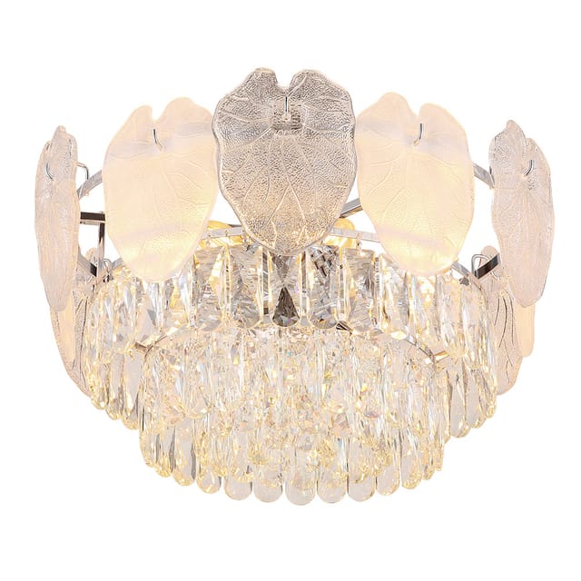 Globo - Deckenleuchte Deckenlampe Wohnzimmerleuchte Metall Chrom K5-Kristalle 8-Flammig