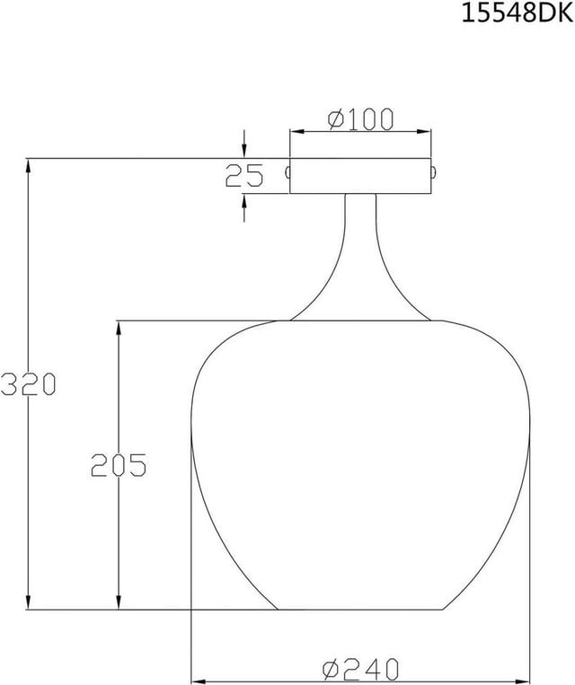 Globo Lighting - Deckenlampe Deckenleuchte Wohnzimmerleuchte E27 Glasschirm schwarz chrom d 24 cm