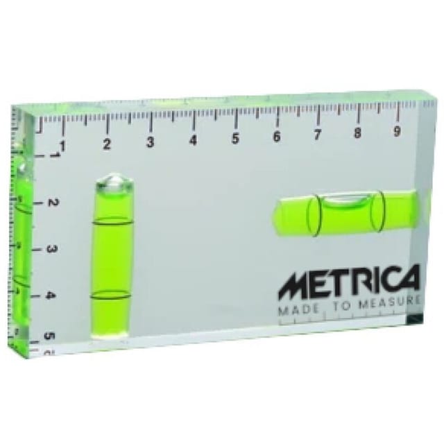 Metrica - Transparente Mini-Wasserwaage 100x50mm 33036