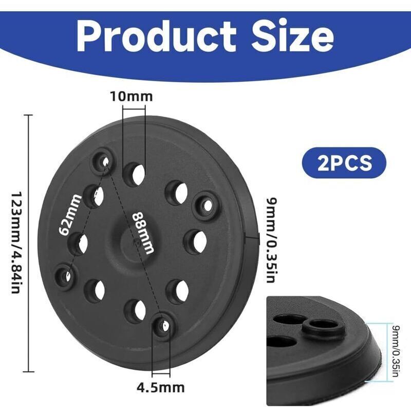 2-teilige 125-mm-schleifscheibe Mit Schlaufe, 8-loch-schleifteller, Kompatibel Mit Bosch Pex 270 A Und Pex 270 Ae Exzenterschleifern