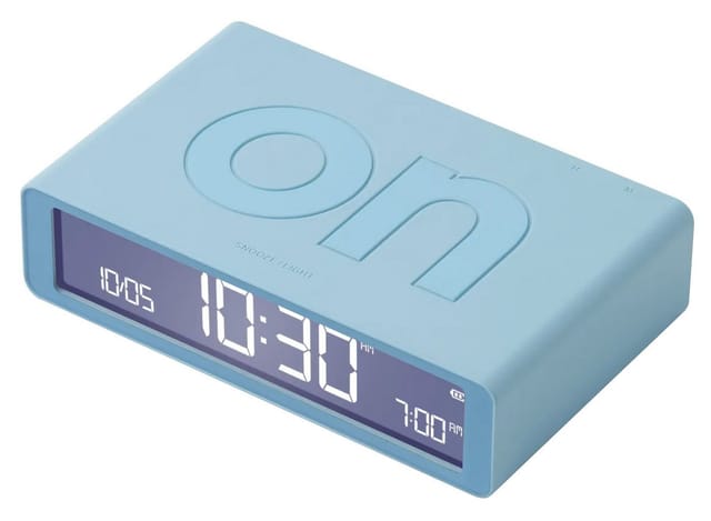 Lexon Flip Classic L Blau Wecker