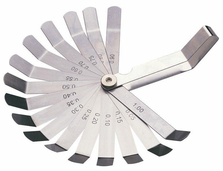 Sata St09402sj Set Of Lehren Of Dicke Of 16 Stück (0.05-1.00 Mm) Mit Körper Of Polierter Stahl Für Stärke Und Haltbarkeit