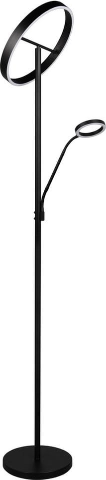 Led Stehlampe willis mit Leselampe, dimmbar, 3Lichtfarben, Schwarz, 180cm groß