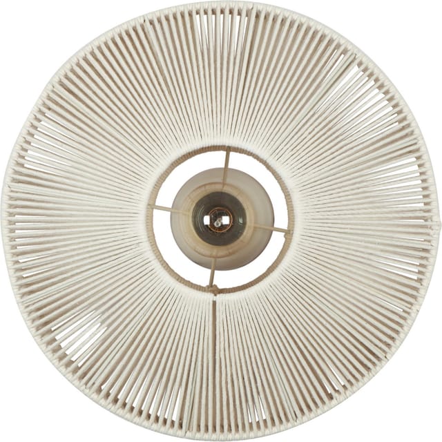 Boho Deckenleuchte SVEA Lampenschirm aus Baumwolle Beige, Ø 46cm