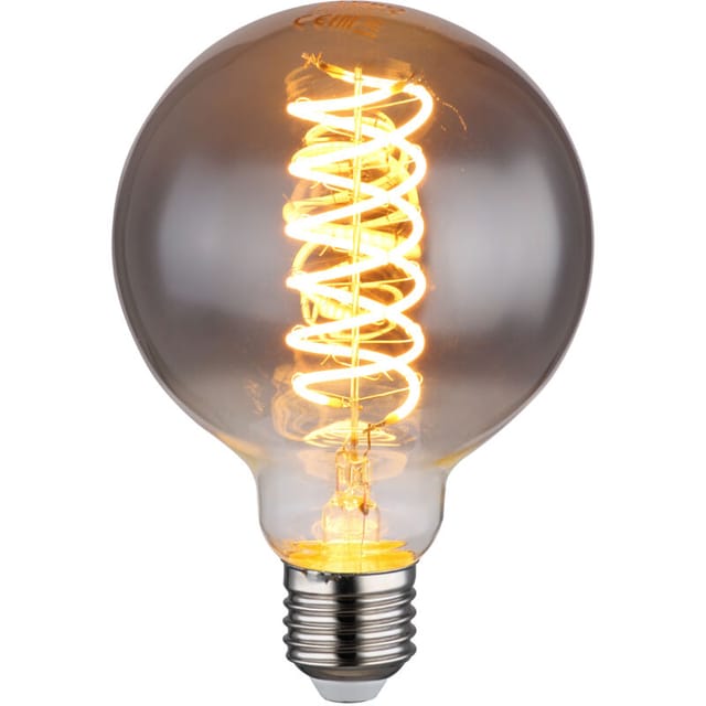 E27 Filament led - 8,5 Watt, 280 Lumen, 2000 Kelvin Ø9,5cm - extern dimmbar