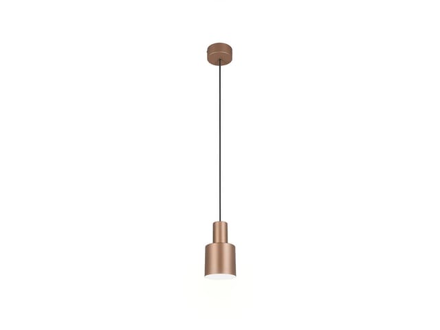 Meinewunschleuchte - Kleine led Pendelleuchte mit Metall Lampenschirm Coffee, ø 12cm