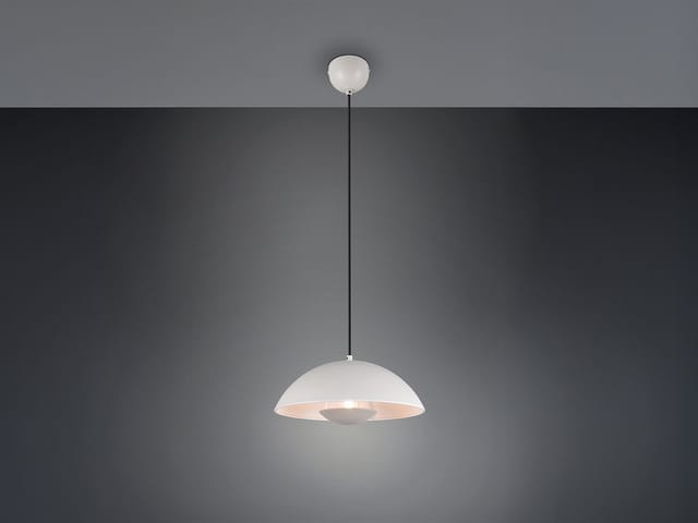 Pendelleuchte varya Metallschirm Hellgrau mit Blendschutz, ø 32cm