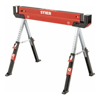 Falt-Arbeitsbock Sägebock höhenverstellbar 590 kg, rutschfester Stand und Arbeits-Oberfläche, Klappbock, Arbeits-Unterstellbock, Sägebock,