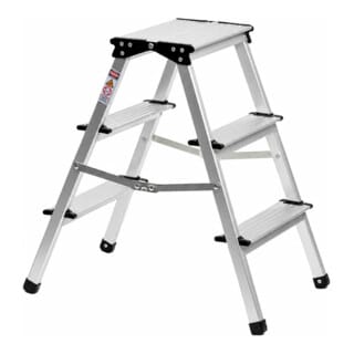 Aluminiumbock, mit einer Tragfähigkeit von 150kg, 75 cm breit, 80 cm hoch, Arbeitsbock, Unterstellbock, Montagebock, Klappbock, verzinkte Scharniere,
