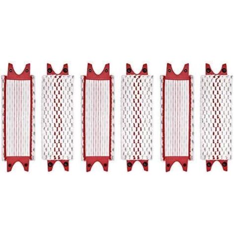 Lot De 6 Lavettes Microfibre Pour Vileda Easywring Ultramax – Nettoyage Sols Durs – Dimensions 36x14 Cm – Résistantes À L'Usure