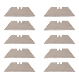 STIER Trapezklinge für Klappmesser, 10 Stück, 19 x 61 mm, geschärft, Wechselklingen für Cuttermesser, Für alle Klappmesser geeignet, Einfaches