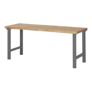 Werktisch Premium, 2000x700x840 mm, robuste Konstruktion aus Stahl und Buche, umweltfreundlich pulverbeschichtet, ideal für Werkstätten und