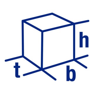 Einsatzbox aus ps, 108x108x23 mm blau - Hünersdorff