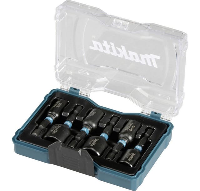 Set mit 6 Steckschlüsseln Impact black Makita E-15768