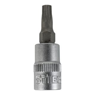 Torx-Bit-Steckschlüsseleinsatz 1/4' mit Bohrung, tx 10 - Stier