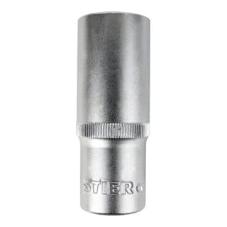 Tiefbett-Sechskant-Steckschlüsseleinsatz 3/8'', sw 15 mm, Stecknuss, Langnuss - Stier
