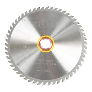 Profi Kreissägeblatt, Holz, 254x2,6x30, 54 Wechselzähne, gehärtet, 10° Spanwinkel - Stier