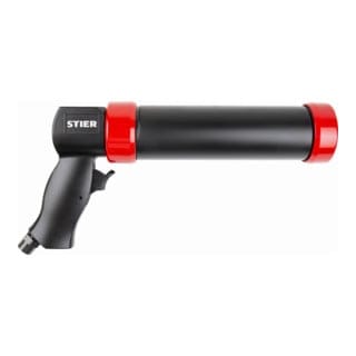 Druckluft-Kartuschenpistole SKP-350, Arbeitsdruck: 2-4 bar, optimierte Flussautomatik, effiziente und stufenlose Mengenregulierung, Kartuschenpresse