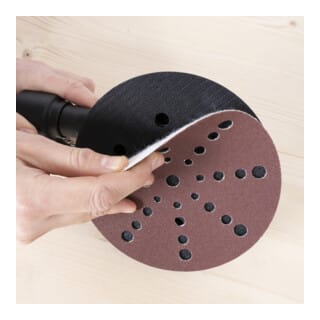 Schleifscheiben Holz D150 / P180 / 16-Loch / 25 Stk., Schleifpapier, Exzenterschleifpapier, Exzenterschleifscheiben, 150mm - Stier