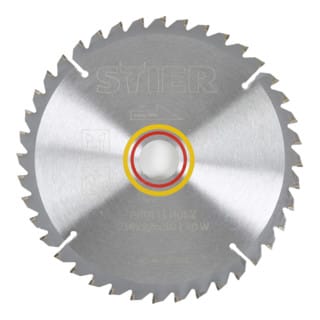 Kreissägeblatt Profi Holz, 216 x 2,4 x 30mm, -5° neg. Spanwinkel, 40 gehärtete Zähne, Wechselzahn - Stier