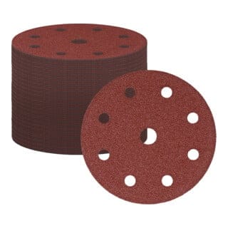 STIER Schleifscheiben Holz D125 / P80 / 8-Loch / 25 Stk., Schleifpapier, Exzenterschleifpapier, Exzenterschleifscheiben, 125mm