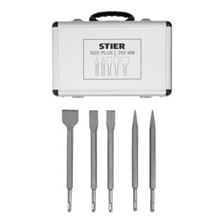 SDS-Plus Meißelsatz 5-tlg. 250mm - Stier