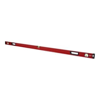 STIER Premium Wasserwaage, mit Magnet und drei Libellen, 1800 mm, 0,5 mm/m, vertikal und horizontal messen, Spiegel-Lotlibelle, präzise Messung,