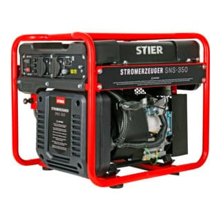 Stromerzeuger SNS-350, Strom Generator, 13l Tankvolumen, 38 Kg, Stromerezuger leise mit 69 dB(A), 4-Takt Motor, Inverter Stromaggregat, mit Ölsensor,