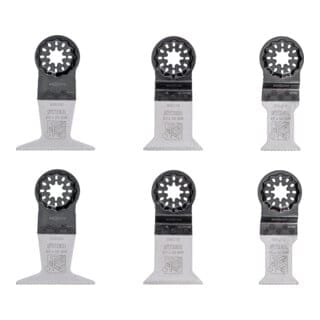 Starlock Multitool Sägeblätter Universal Holz und Nägel 6-tlg Starlock Multimaster Set Tauchsägeblatt Für Multifunktionswerkzeug Oszillierwerkzeug