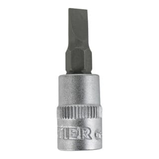 Schlitz-Bit-Steckschlüsseleinsatz 1/4', 6,5 mm - Stier