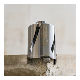 Premium Diamant Dosensenker Mauerwerk Bohrkrone, Durchmesser: 68 mm, Bohrkopftiefe: 70 mm, M16, Seitenschlitze für Staubabtransport, Bohrkrone für
