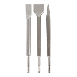 STIER Meißel-Set, SDS-plus, 3-teilig, SDS Meißel, Bohrhammer Meißel, Bohrmeißel, SDS Plus Meißel Set